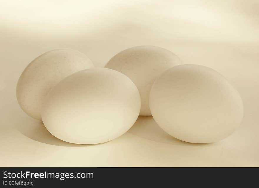 Eggs on a  shaded background