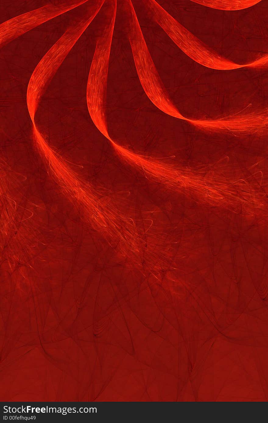 Disintegrating red ribbons - abstract background illustration. Disintegrating red ribbons - abstract background illustration