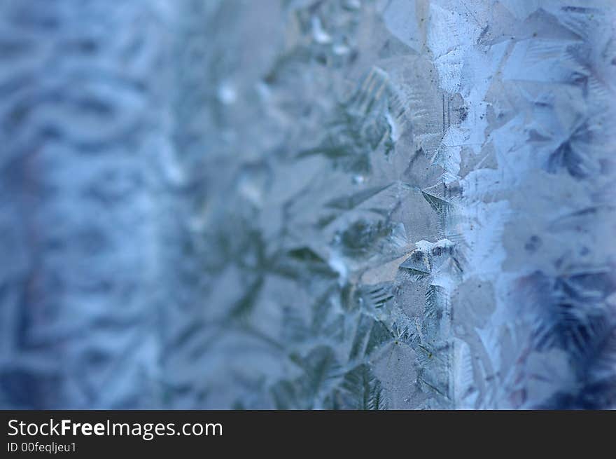 Abstract blue metal background with shallow depth of field