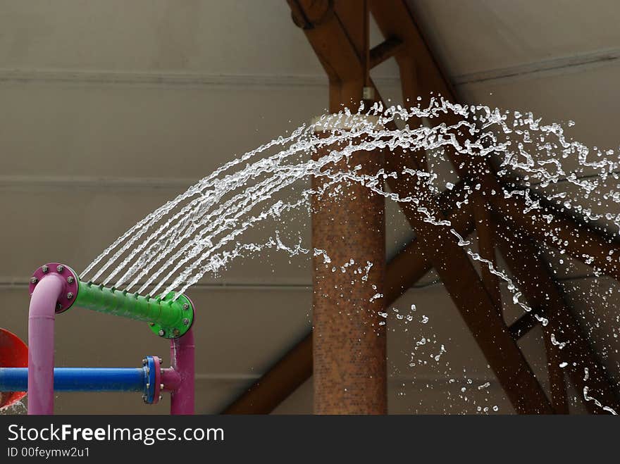 Water fountain at the swimming