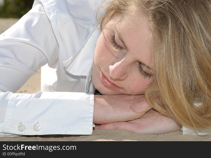 Outdoor photo of a beautiful girl. Outdoor photo of a beautiful girl