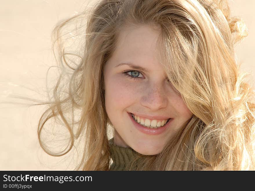 Outdoor photo of a beautiful girl. Outdoor photo of a beautiful girl