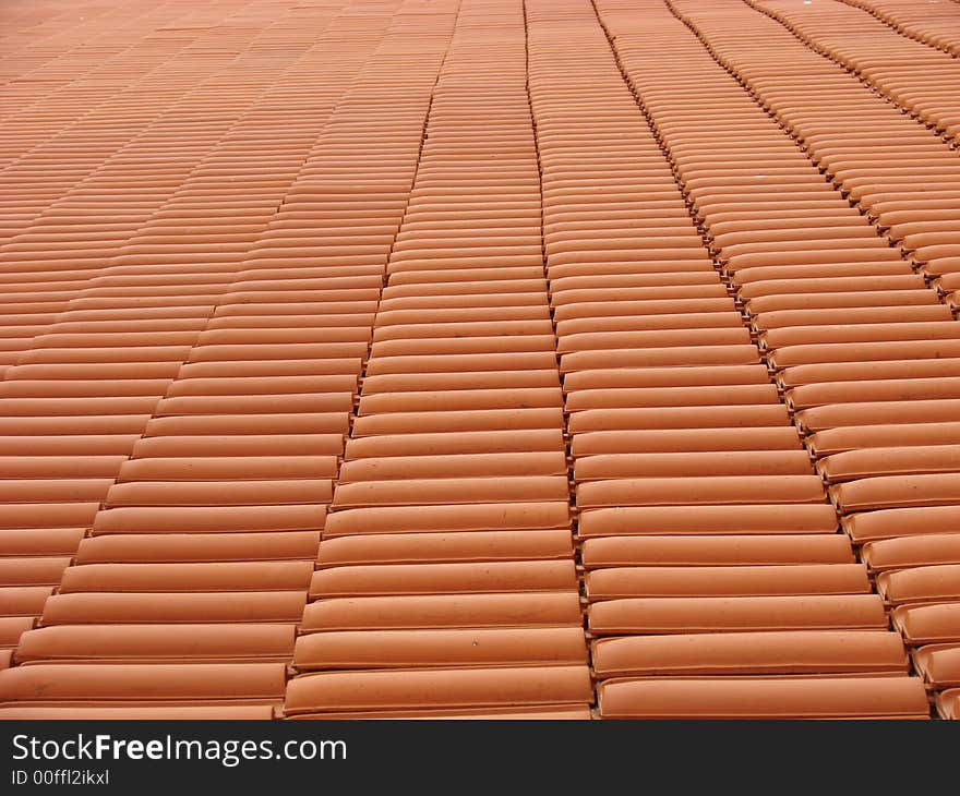 Background of red tiles pattern on traditional roof. Background of red tiles pattern on traditional roof