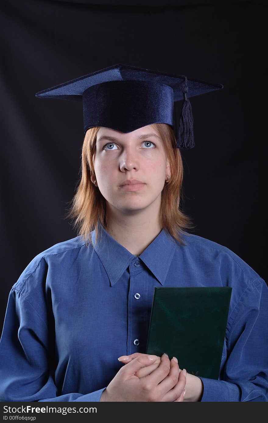 Portrate of a student girl graduated from the university. Portrate of a student girl graduated from the university