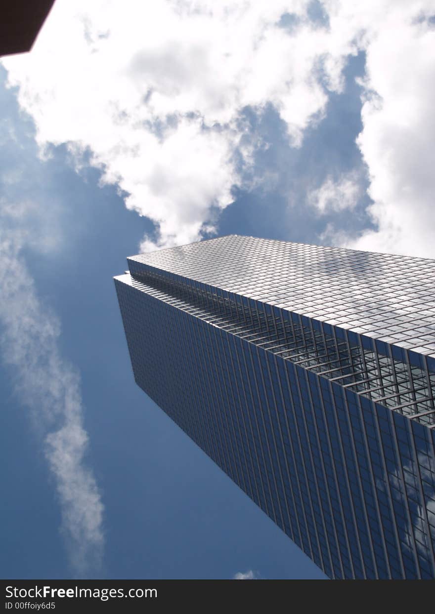 Beautiful reflections of the clouds in the glass bulidings of downtown Dallas. Beautiful reflections of the clouds in the glass bulidings of downtown Dallas