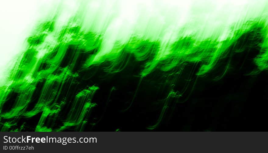 Waves Of Green Abstract