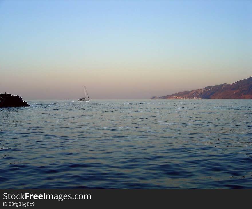 A beautifull view of eolian sea. A beautifull view of eolian sea