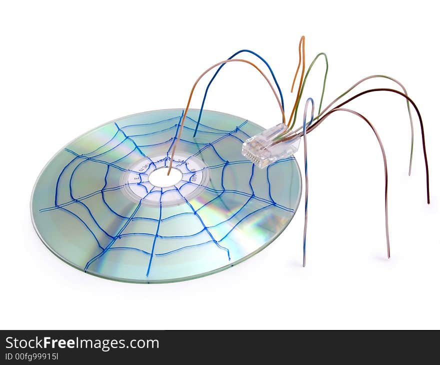 Spider from wires and disk. Spider from wires and disk.