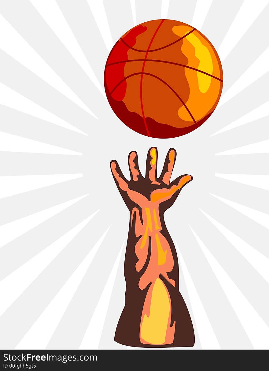 Basketball And Hand Rebound