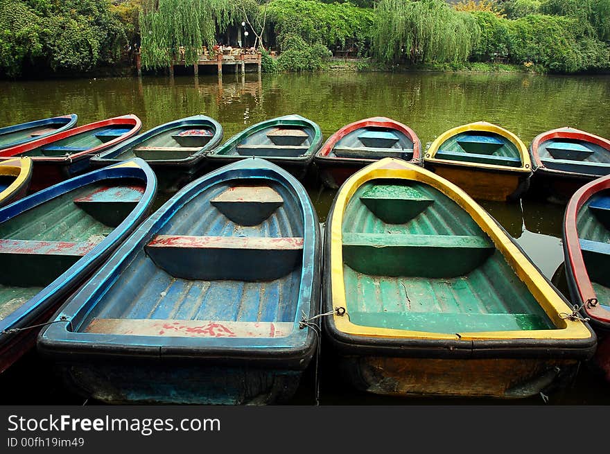 Boats in Chendu,Capital of Sichuan,west of China. Boats in Chendu,Capital of Sichuan,west of China