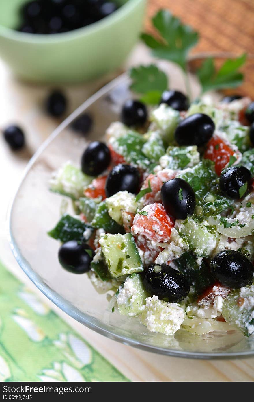 Cottage cheese and vegetables