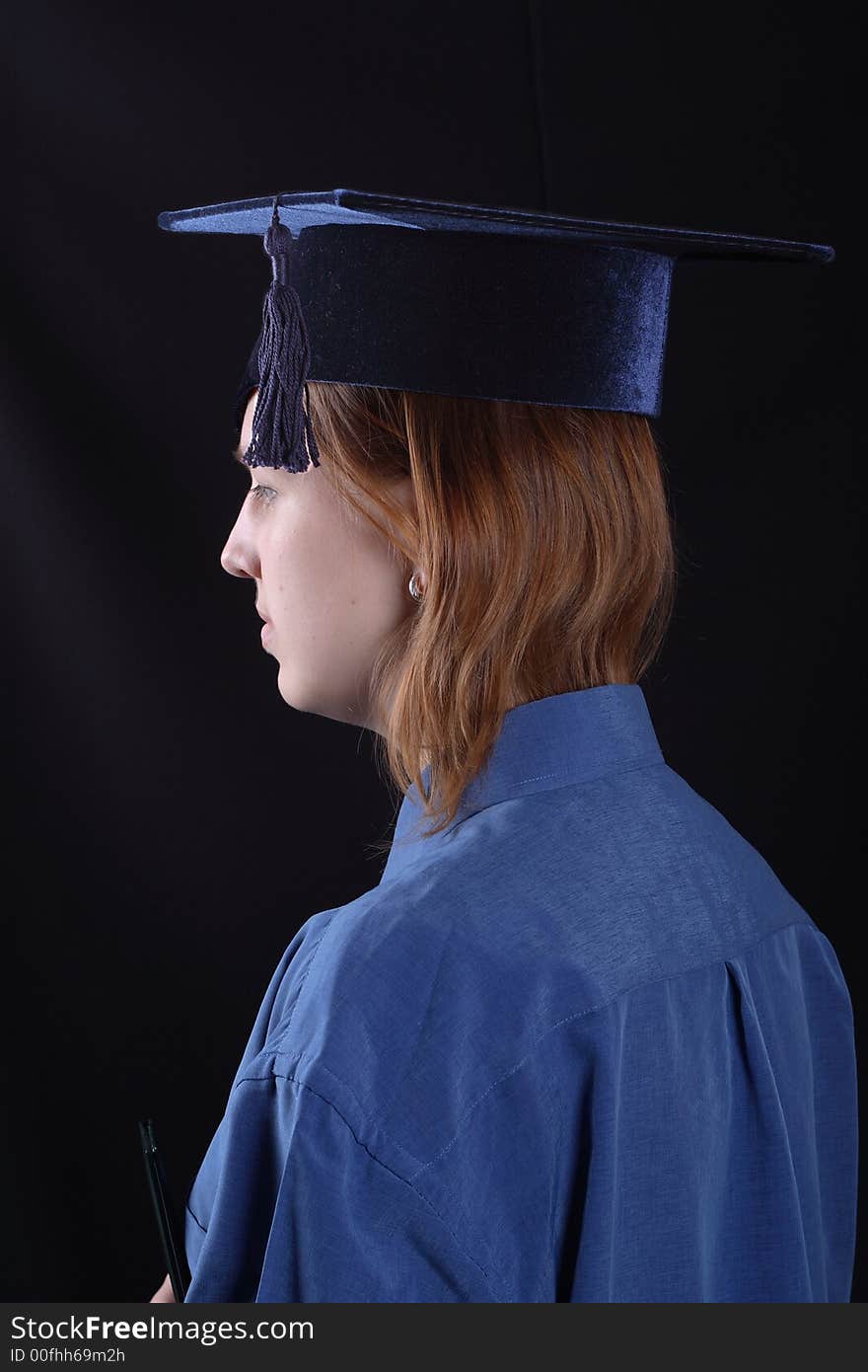 Portrait of a student girl graduated from the university. Portrait of a student girl graduated from the university