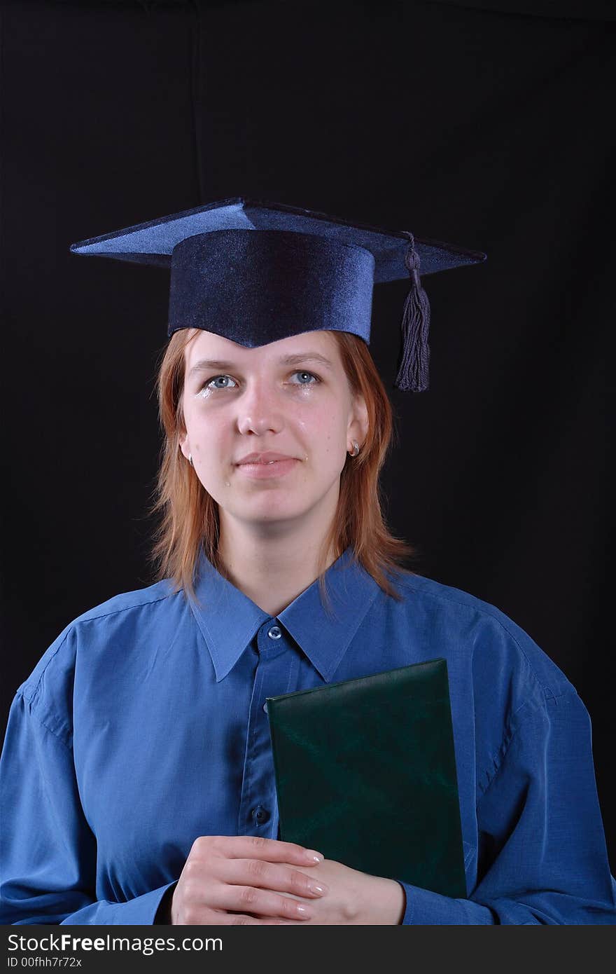 Portrait of a student girl graduated from the university. Portrait of a student girl graduated from the university