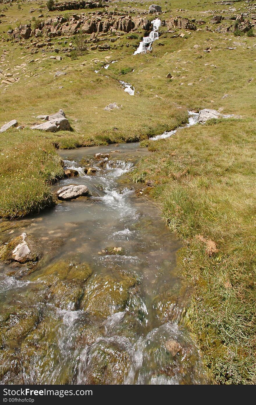 Stream of water in Valle de Ordesa