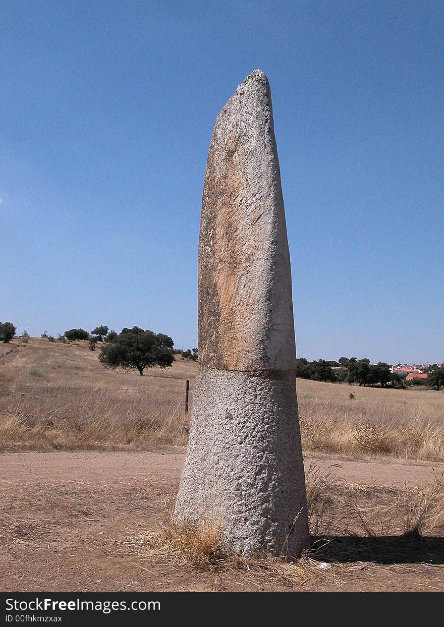 Menhir with drawings