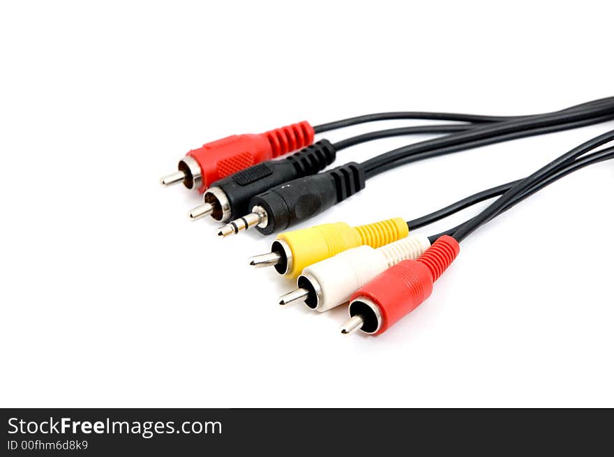 Isolated RCA cord used for TV, DVD