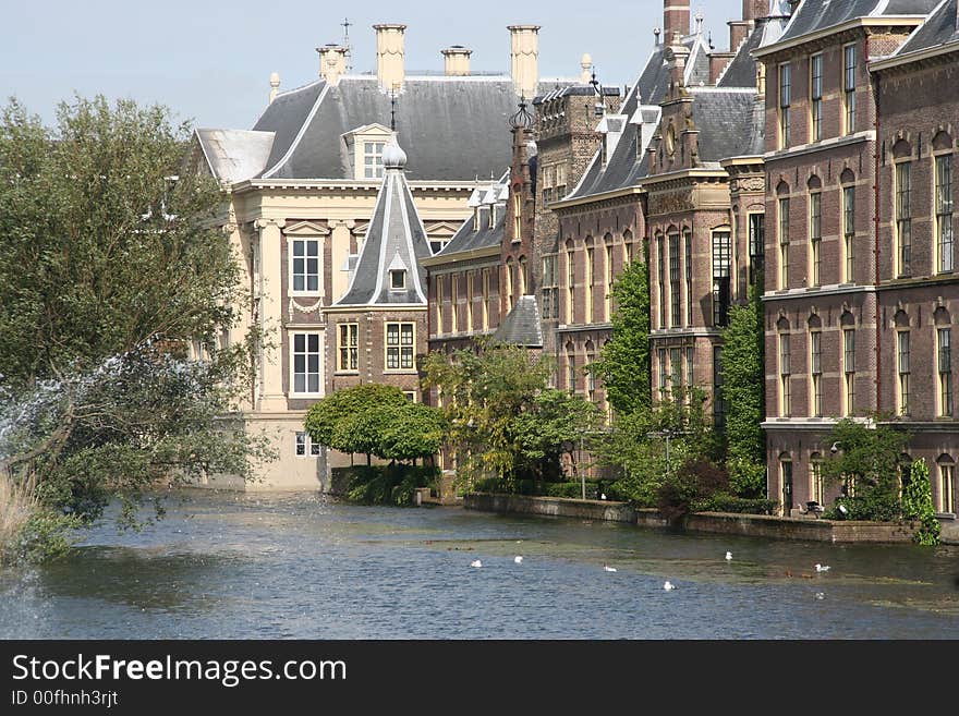 Dutch parliament buildings with the prime minister's office (torentje)