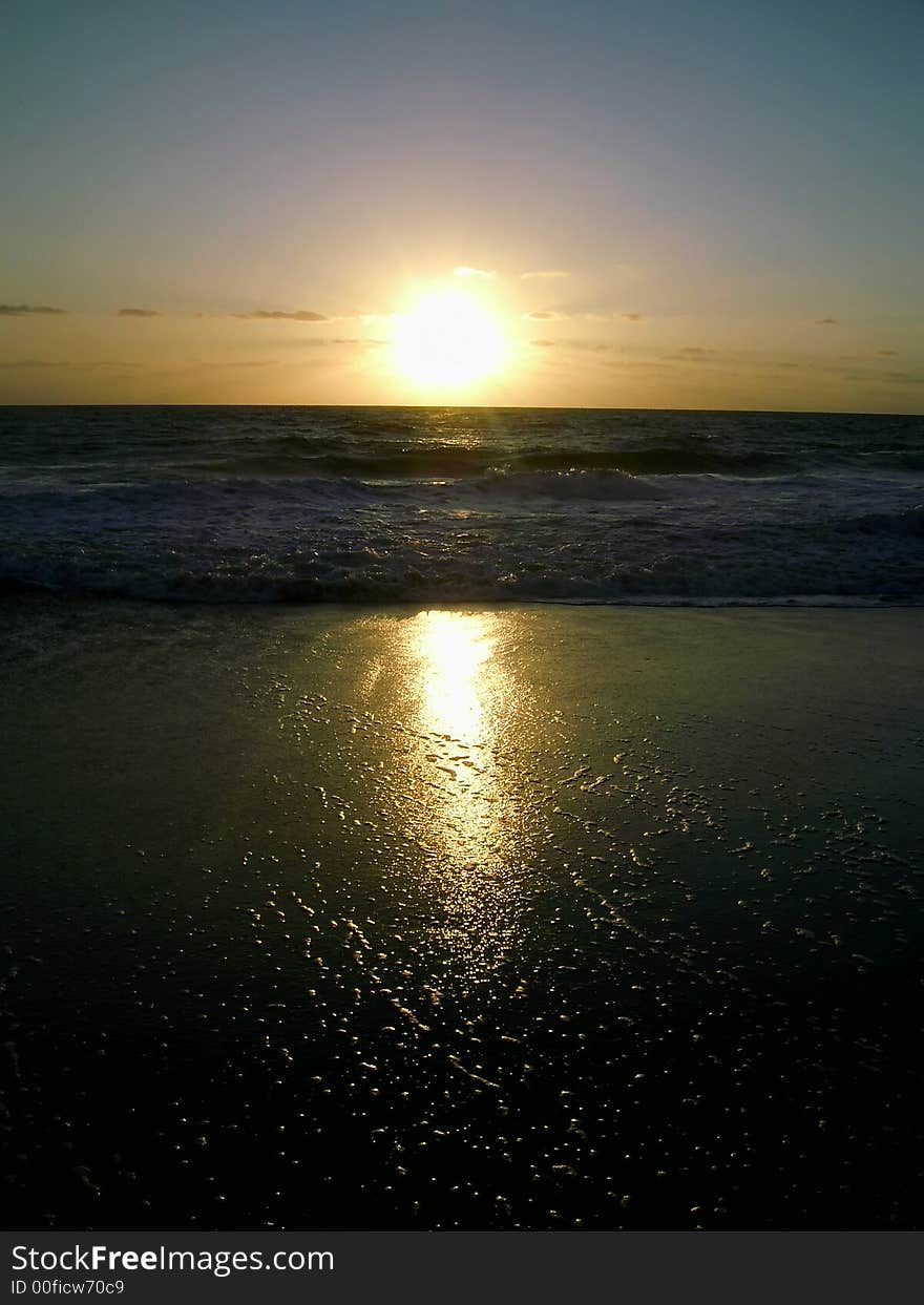 Tacken at a place called Bunbury on the west coast of Australia at sunset. Tacken at a place called Bunbury on the west coast of Australia at sunset