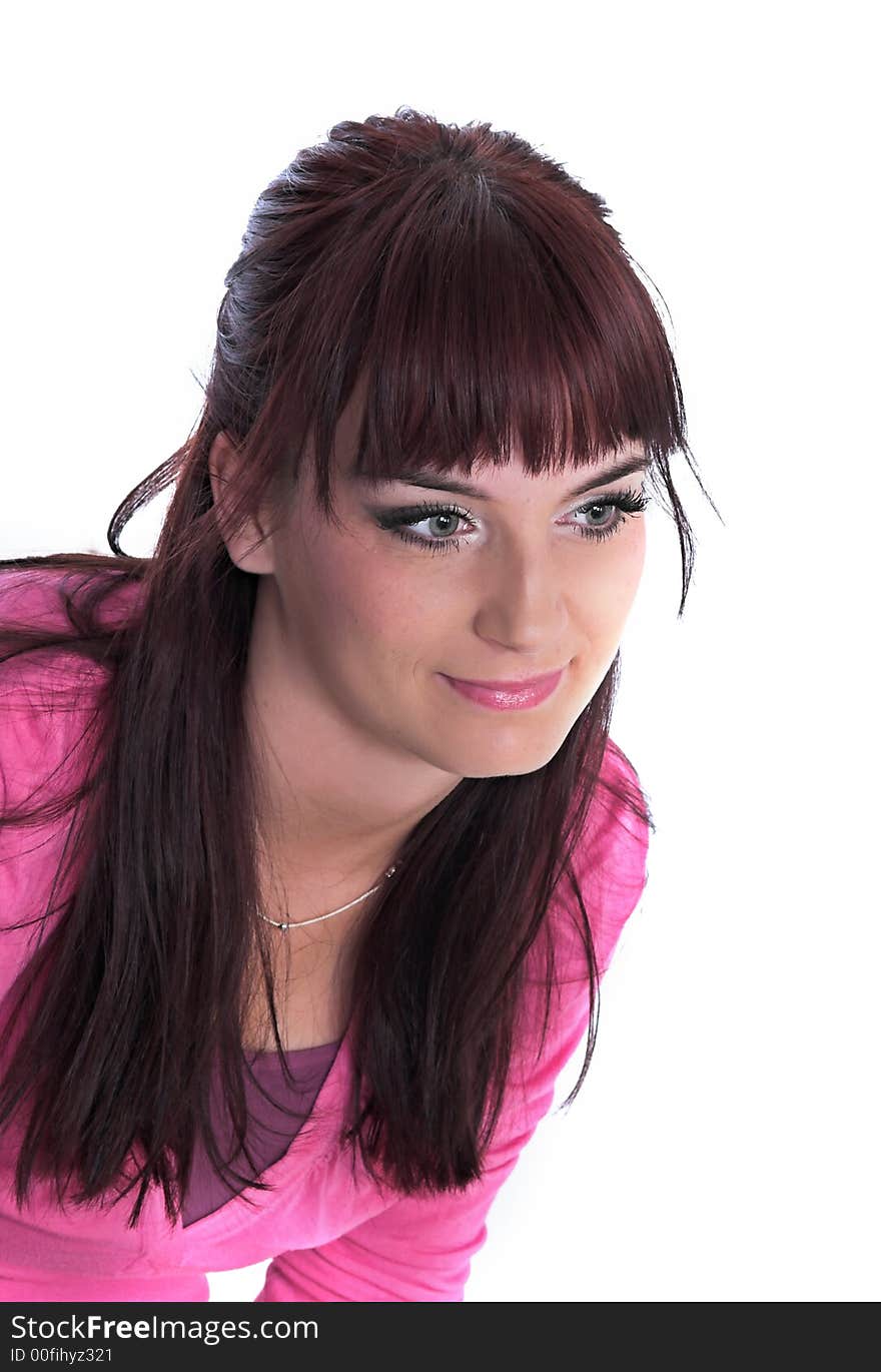 Portrait in studio of young girl. Portrait in studio of young girl