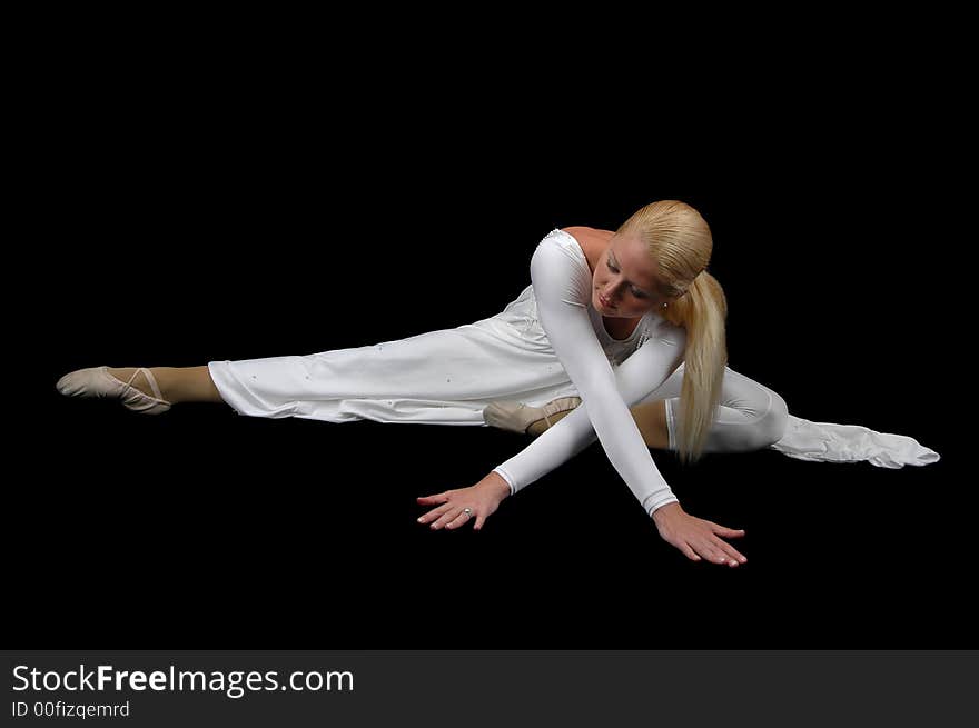 Ballerina wearing white