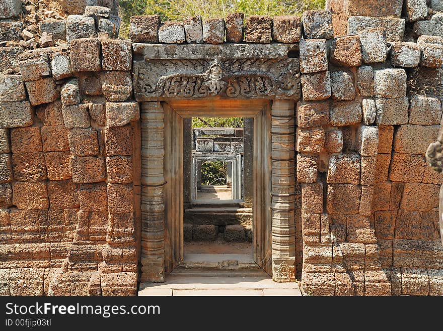 Doorway at East Mebon temple, Cambodia