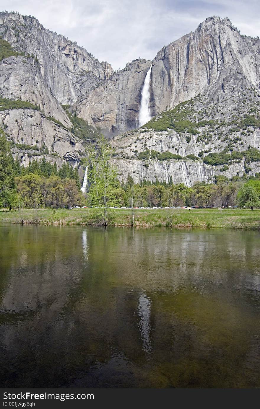 Upper and lower Yosemite falls