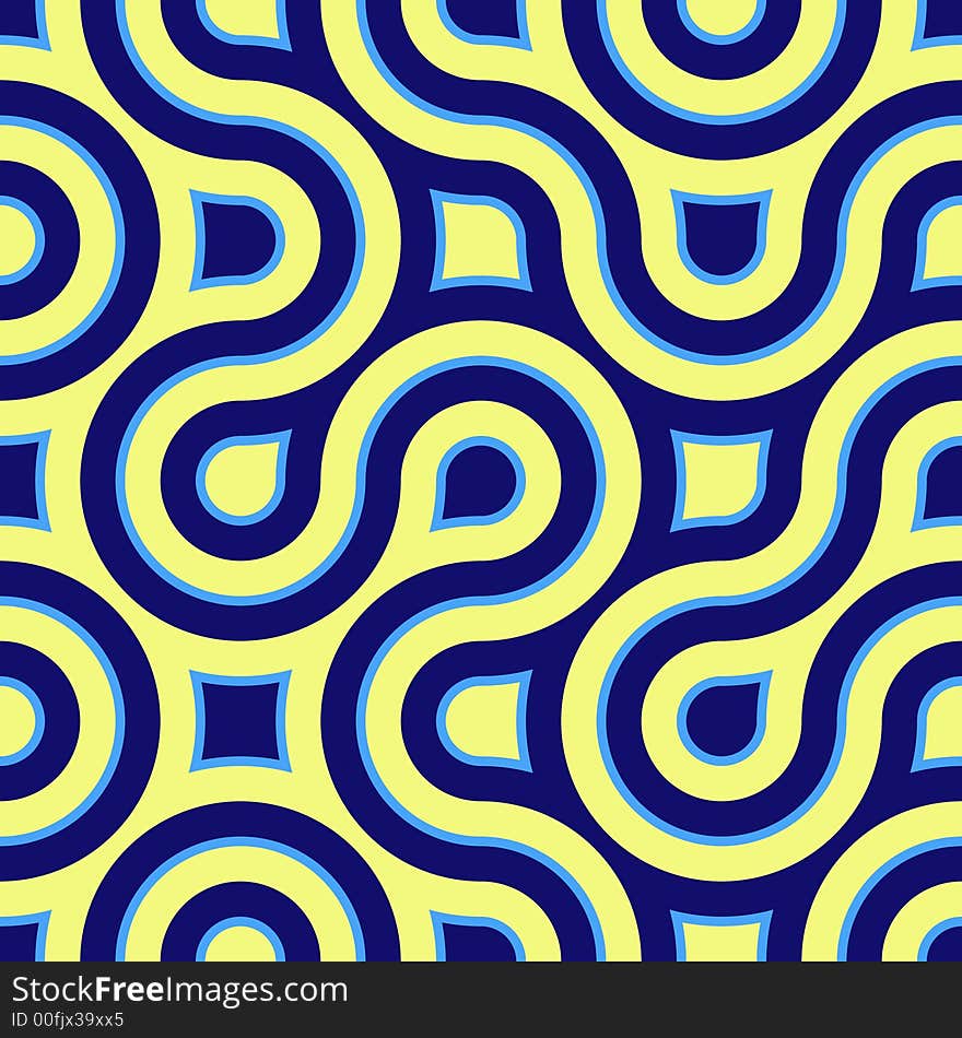 Seamless yellow and blue background. 60s style. Seamless yellow and blue background. 60s style.