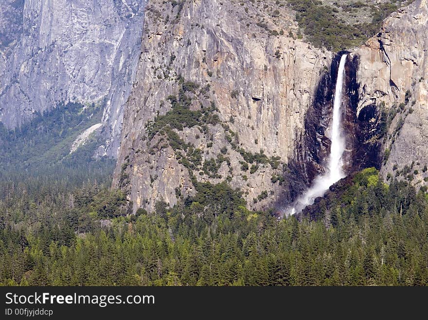 Bridalveil falls and forest