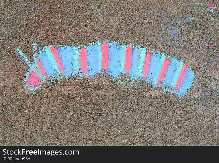 MultiColored Chalk Caterpillar