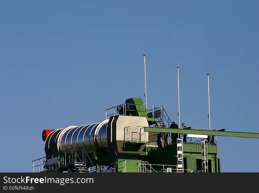 View at top of a asphalt batching plant