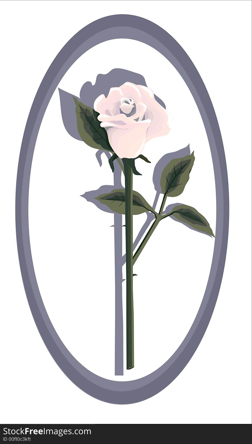 A designer Pink Rose in a tender soft pink. The Pink Rose symbolizes innocence. The Designer Pink Rose vector is in AI-EPS8 format.