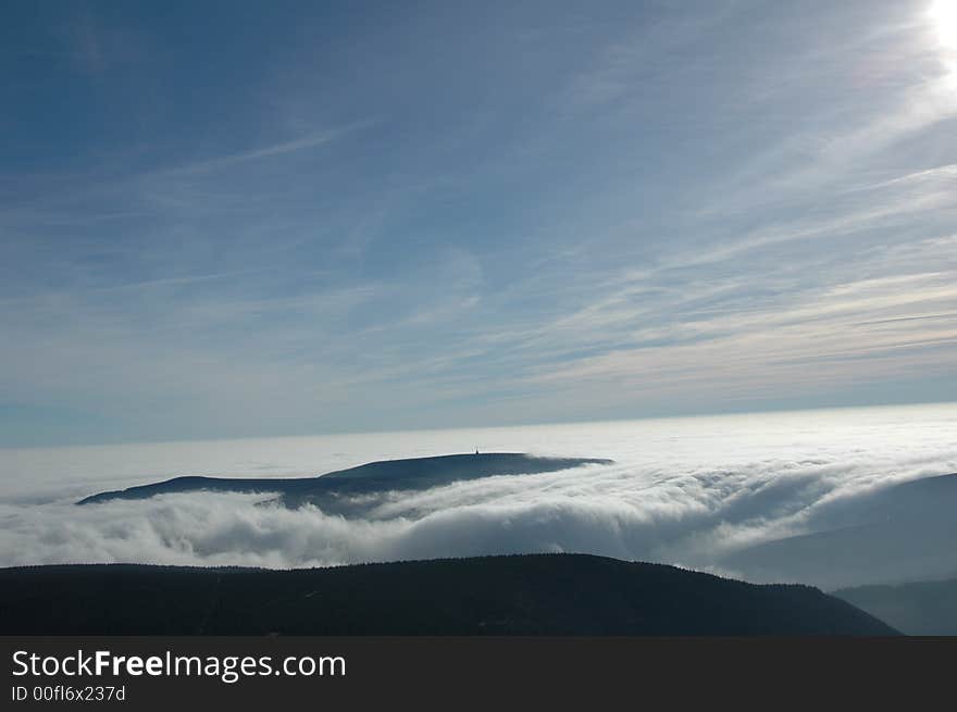 Sky and mountain