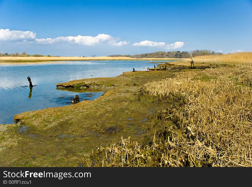 A Vibrant Colouful River estuary. A Vibrant Colouful River estuary