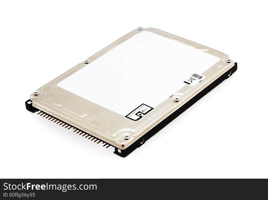 2,5 hard disk drive on a white background with clipping path for designers. 2,5 hard disk drive on a white background with clipping path for designers