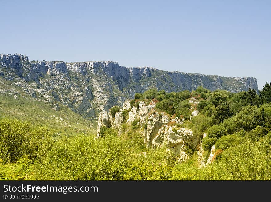 A big valley in the sicilian hinterland. A big valley in the sicilian hinterland