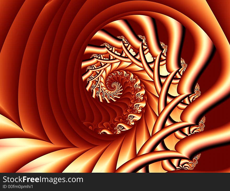 Future spiral red art is a complex artistic image