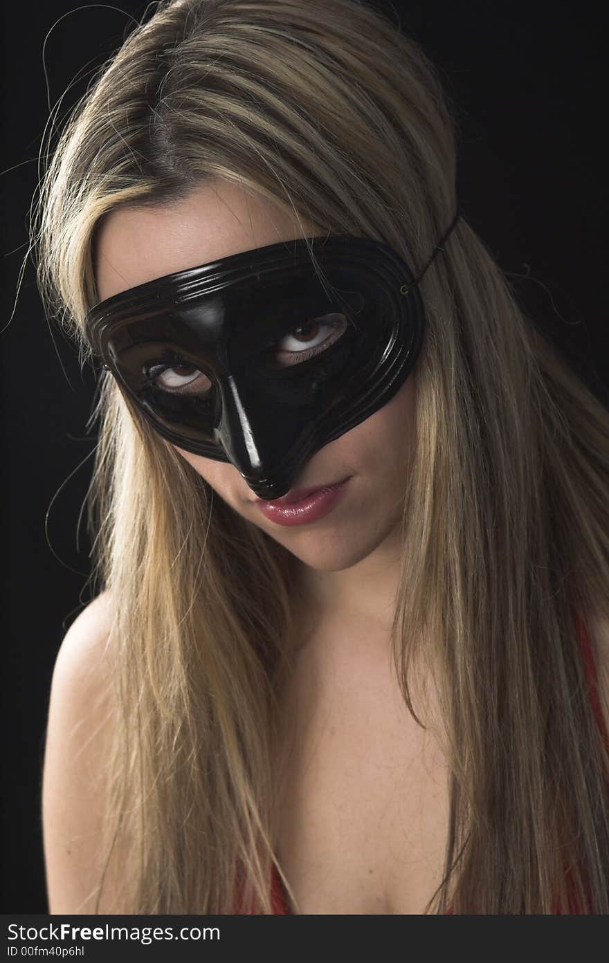 Woman Wearing A Black Mask