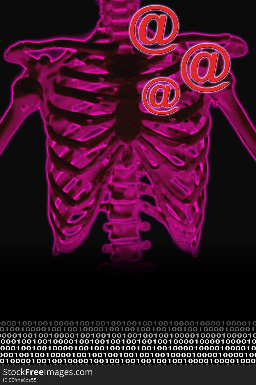 Skeleton in pink