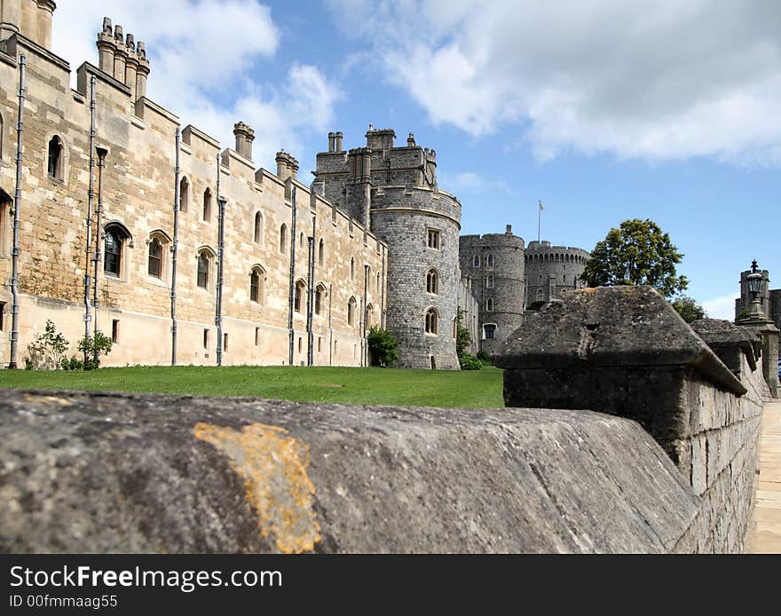 Medieval and Historic Windsor Castle and fortifications in England. Medieval and Historic Windsor Castle and fortifications in England