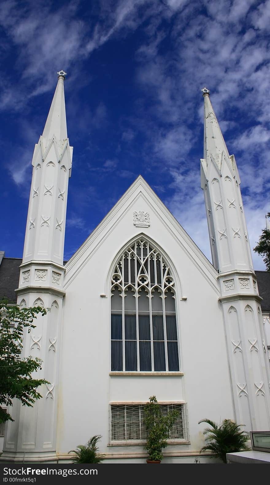 External view of St Andrew Cathedral in Singapore.