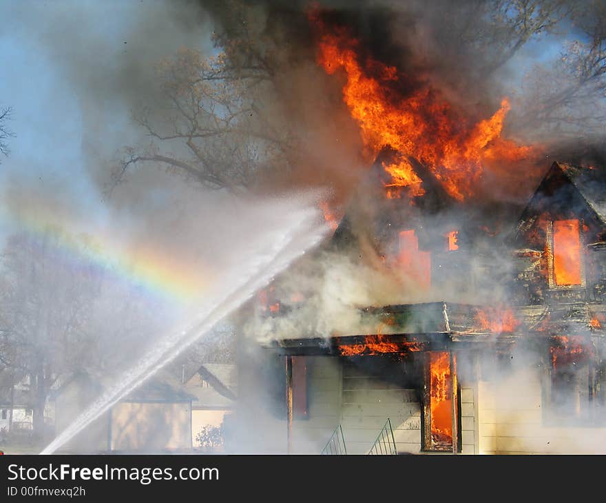 Spraying The Flames