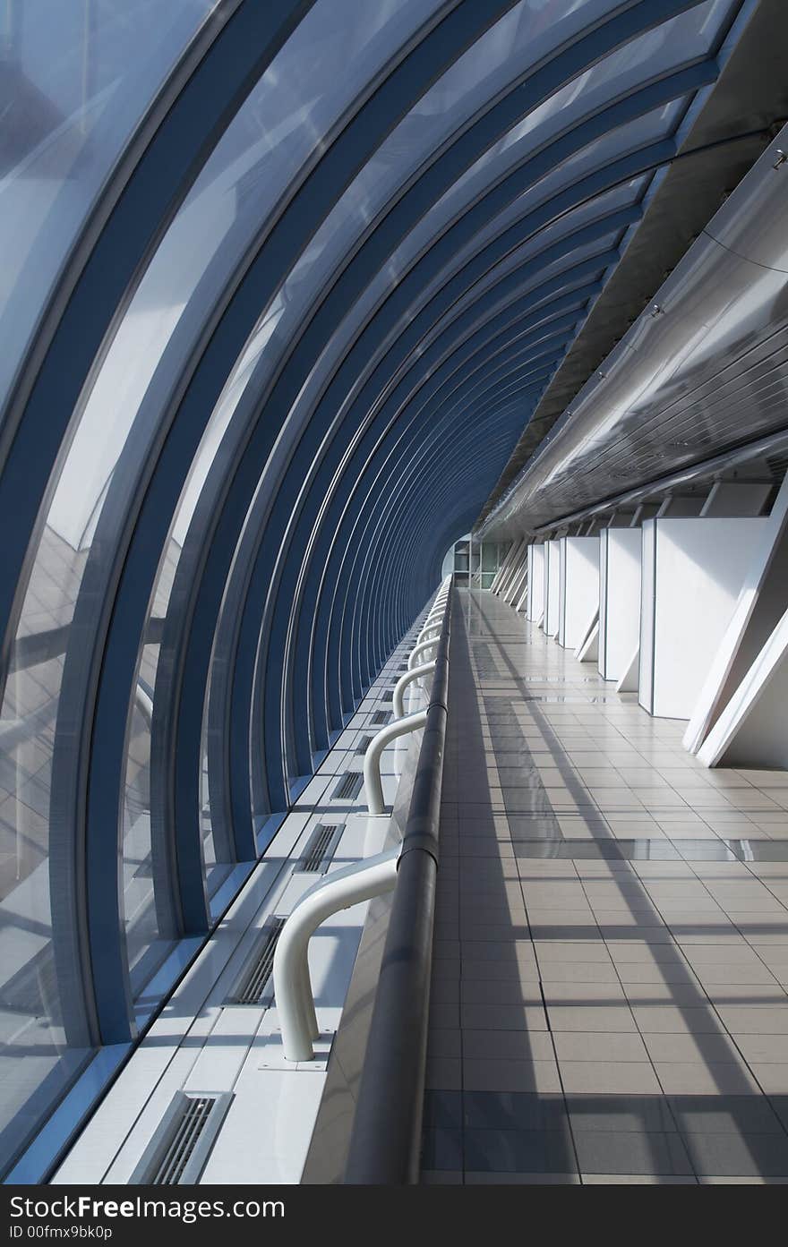 Corridor In A Glass Brigde