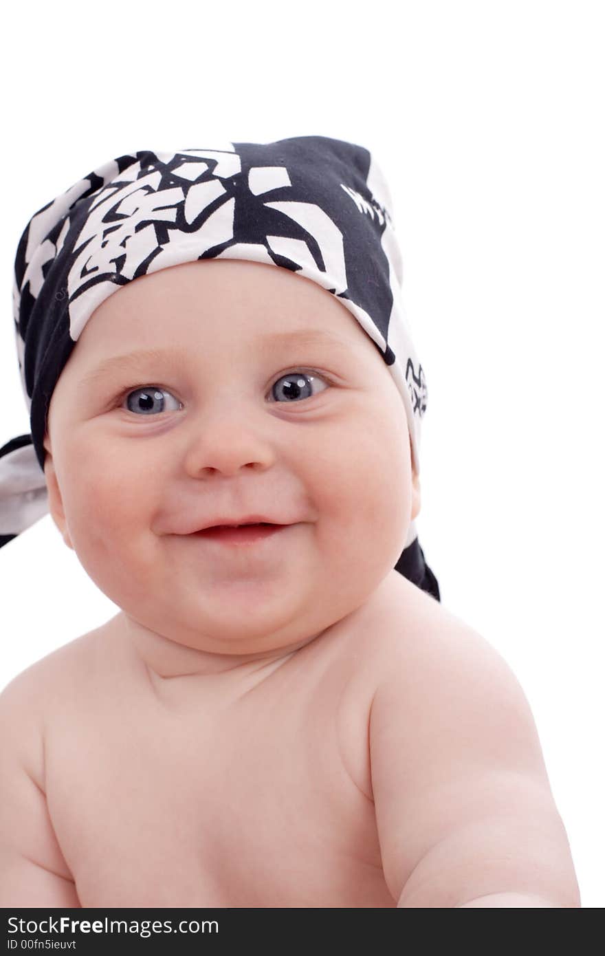 Beautiful baby. Shot in studio. Isolated on white. Beautiful baby. Shot in studio. Isolated on white.