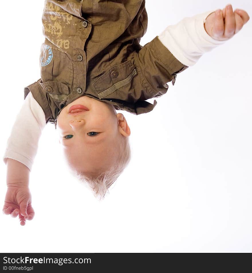 A portrait of a beauty model baby taken in the studio. A portrait of a beauty model baby taken in the studio