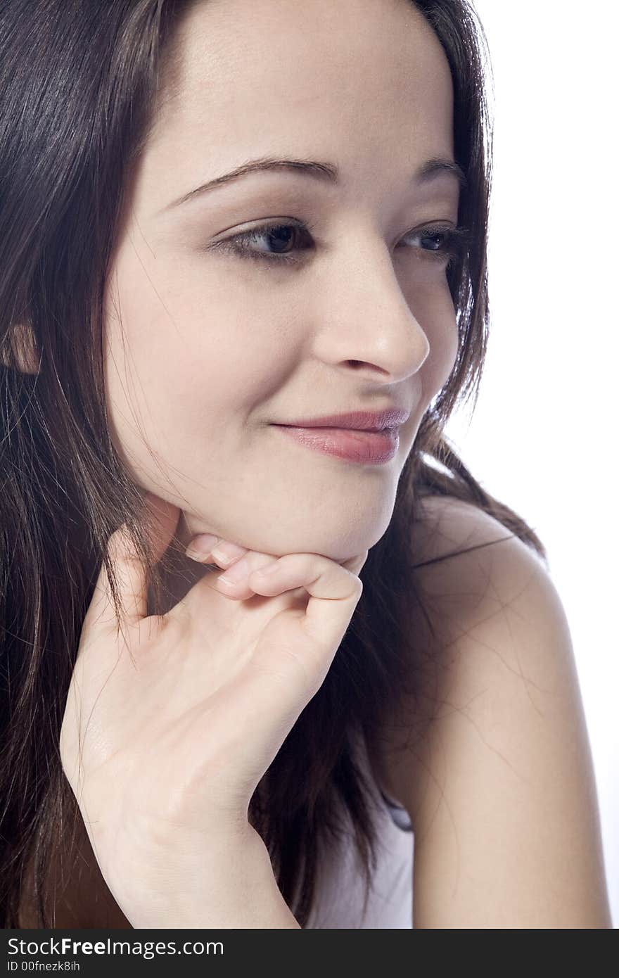 A portrait of a beauty model taken in the studio. A portrait of a beauty model taken in the studio