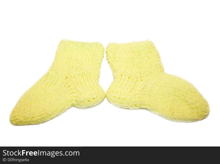 Digital photo of knitted baby-socks. Digital photo of knitted baby-socks.