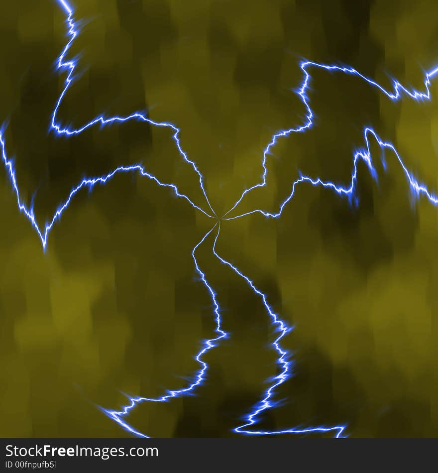 Abstract wave of electricity with a lightning bolt. Abstract wave of electricity with a lightning bolt