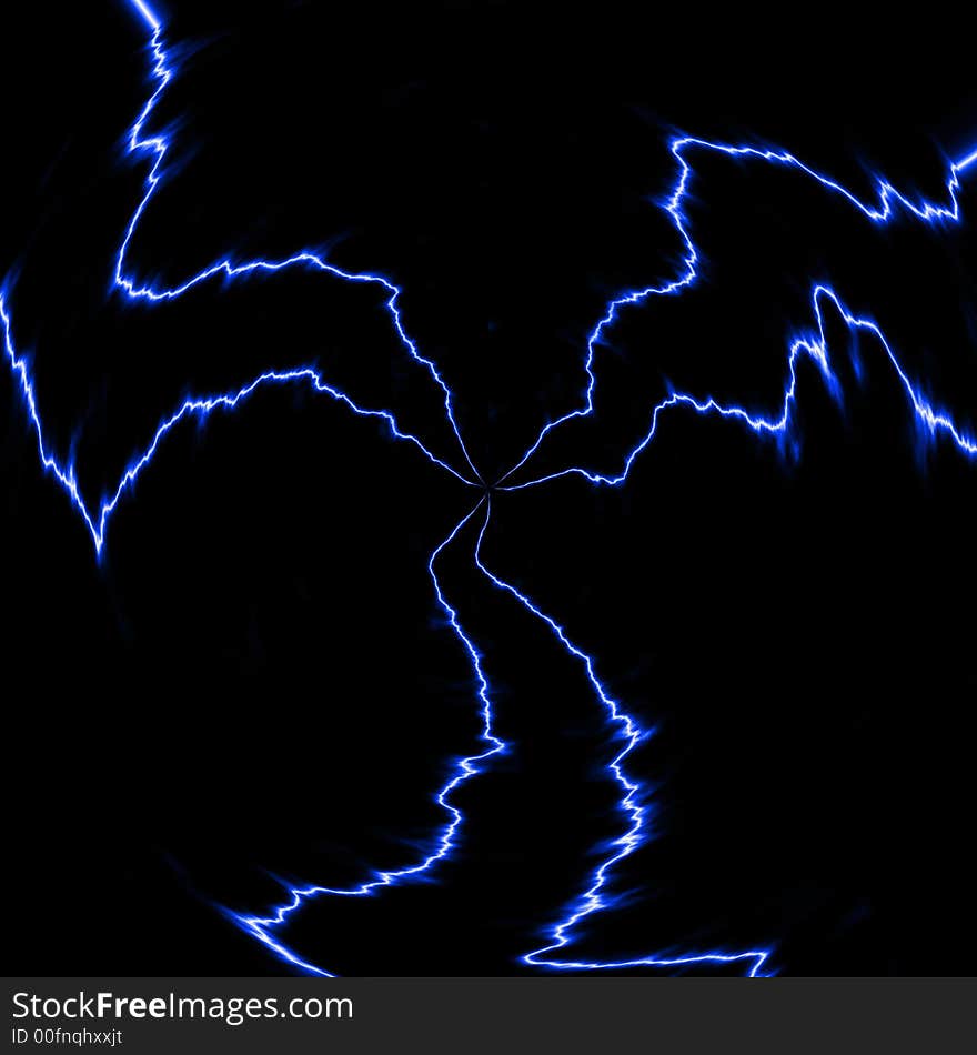 Abstract wave of electricity with a lightning bolt. Abstract wave of electricity with a lightning bolt