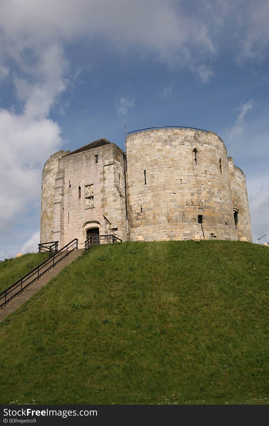 Cliffords Tower. A medieval keep in the centre of York, England. The scene of a massacre of the jews. Cliffords Tower. A medieval keep in the centre of York, England. The scene of a massacre of the jews.