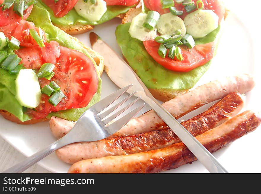 Plate with sandwiches